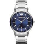 Montre homme emporio armani 43mm bracelet acier inoxydable quartz ar11180 - gris - etanche 5 atm