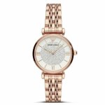 Montre femme - emporio armani - ar11244 - cadran avec accents de diamant - acier inoxydable - rose gold ...