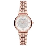 Montre femme - emporio armani - ar11244 - etanche 3 atm - bracelet acier - cadran blanc