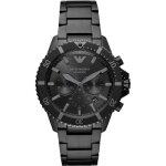 Montre hommes emporio armani ar11363 quartz chronographe bracelet acier inoxydable noir