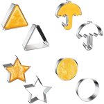 Emporte - pi�ce - lot de 8 - acier inoxydable - formes �toile ronde triangle - compatible lave - vaisselle ...