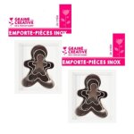 6 mini emporte - pices inox - bonhomme en pain dpices