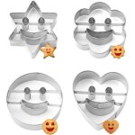 Emporte - pi�ces - inox - ensemble de 4 - formes smiley - durable - facile � nettoyer