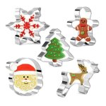 Emporte - pice de nol - cuisine - lot de 5 - acier inoxydable - dcoration de gteaux - multifonctionnel ...