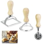 Emporte - pi�ce � roulette p�tisserie raviolis moule carr� en relief decoupe pate moule � biscuit manche ...