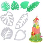 Emporte pi�ceslot de 4 emporte - pi�ces en forme de feuille tropicale pour p�te � sucre bonbons d�coration ...
