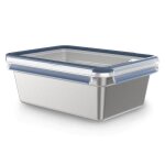Emsa bote clip & close 3l - rectangulaire - inox