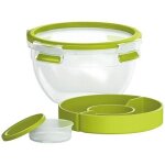 Bote saladbox - emsa - clip & go - 11l - plastique pp et tpe - joint fracheur unique
