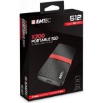 Ssd portable - emtec - x200 - 512gb - usb - c 3. 1 gen 1 - transferts haute vitesse