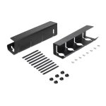 Emuca lot de 2 chemin de cbles sous le bureau longueur 430 mm acier peint en noir