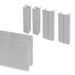 Emuca lot de 2 plinthes de cuisine plasline avec raccords hauteur 150mm 2 profils longueur 2. 35m plastique ...