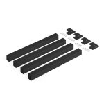 Emuca lot de 4 pieds de table carrés 50x50mm acier peint en noir Emuca lot de 4 pieds de table carrés 50x50mm acier peint en noir