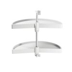 Emuca jeu de shelvo 1 / 2 lune étagère pivotante pour module de 800mm plastique &. aluminium blanc ... Emuca jeu de shelvo 1 / 2 lune étagère pivotante pour module de 800mm plastique &. aluminium blanc ...