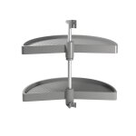 Plateaux tournants demi - lune emuca pour meubles dangle de cuisine - gris Plateaux tournants demi - lune emuca pour meubles dangle de cuisine - gris
