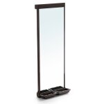 Emuca miroir extractible pour l'intrieur de l'armoire moka, 440, peint en moka, plastique et aluminium. ...
