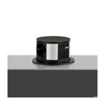 Bloc prise encastrable - emuca - vertikal push - 3 prises schuko - 2 ports usb - acier et plastique