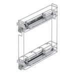 Emuca porte - bouteilles extractible suprastar avec fermeture amortie module 150mm acier chrom�