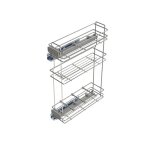 Emuca porte - bouteilles extractible supramax avec fermeture � amortie gauche 3 plateaux module 200mm ...