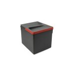 Emuca poubelles pour tiroir de cuisine recycle hauteur 216 1x12 plastique gris antracite plastique.