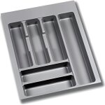 Range - couverts universel - emuca - optima - 450mm - plastique gris - grande capacit de stockage