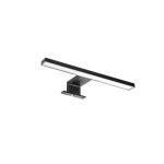 Emuca spot led pour miroir de salle de bain virgo (ac 230v 50hz) 6 w peint en noir plastique