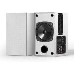 Enceinte active biblioth�que - svatv - 2x30w - woofer 4 pouces - blanc - entr�e rca - structure en bois ...