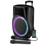 Enceinte active - festisound festi15 - 15 38cm - 700w - sur batterie - effet ring led - usb sd bluetooth ...