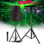 Enceinte active gemini 1000w - sur batterie - usb / bluetooth / aux / sd - microphone sonorisation dj ...