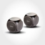 Enceinte bluetooth pizzi mini duo noir - 2x3w - batterie 300mah - autonomie 4h Enceinte bluetooth pizzi mini duo noir - 2x3w - batterie 300mah - autonomie 4h