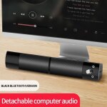 Enceinte filaire et sans fil bluetooth noir - barre de son pour pc portable tv aux hifi Enceinte filaire et sans fil bluetooth noir - barre de son pour pc portable tv aux hifi