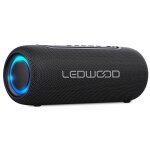 Enceinte hifi autonome 100w ledwood xs100 effet led buetooth usb tws ipx5 assistant vocal 10w rms batterie ...
