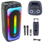 Enceinte sono 1000w usb bluetooth mooving magic - sound1000 2 micros sans fil karaoke animation