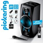 Enceinte sono hifi mobile sono high power bass autonome batterie led 300w - usb / bluetooth / sd / radio ...