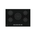 Table de cuisson au gaz - beko - hilw75222sl - 4 gaz + 1 wok - noir - 75 cm