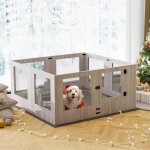 Enclos chien xxl parc pour chien intérieur pliable caisse de mise bas 120x118. 6x60cm Enclos chien xxl parc pour chien intérieur pliable caisse de mise bas 120x118. 6x60cm