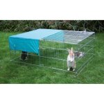 Enclos d'extrieur en fer - kerbl - pour petits animaux - gris - 144 x 112 x 60cm