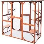 Wiltec enclos extérieur ? 168 x 82 x 1665 cm ? en bois de sapin et av Wiltec enclos extérieur ? 168 x 82 x 1665 cm ? en bois de sapin et av