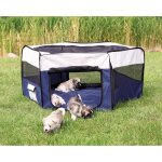 Enclos avec filet / base - trixie -  150  65 cm - turquoise / gris clair