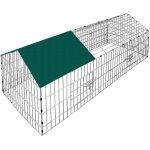Enclos pour lapin vert cage  lapin parc  lapin mtal extrieur 180x75 cm toit amovible avec bche protection ...