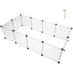 Enclos pour petits animaux 12 panneaux - 71 x 142 x 35. 5cm - blanc