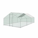 Enclos pour poulailler et voli�re 18m� acier galvanis� gris et vert. plusieurs dimensions - babette