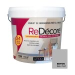 Enduit d�coratif r�novation rapide 2 en 1 lisse et d�core sur pl�tre peintures cr�pis fibres 15 kg b�ton ...