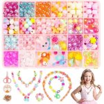 Enfants bricolage perles set bracelets perles pour fabrication de bracelets collier bijoux jeux bricolage ...
