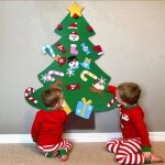 Enfants diy feutre sapin de nol calendrier ornements porte tenture dcoration fte cadeau lucky364734 ...