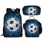 Set de sacs scolaires - football - ensemble 3 pcs - sac  dos - sac  bandoulire - tui  crayons