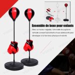 Enfants rglables en hauteur punching ball bag speed ??boxing sports set jeu de combat avec des gants ...