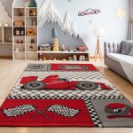 Enfants tapis de voiture de course rapide formule 1 p�pini�re salle de jeux de chambre de b�b� rouge ...
