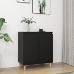Enfilade - commode bahut vaisselier - style moderne - buffet - avec pieds en bois massif noir 60x35x70 ...