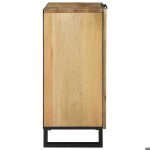 Enfilade de rangement beige - lemon� buffet naturel 60x335x75cm - bois de mangue massif 568 - soldes