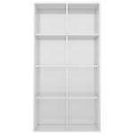 Enfilade de rangement blanc - lemon� biblioth�que / buffet haut - blanc brillant - 66x30x130cm - bois ...